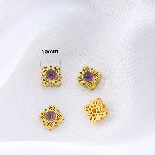 Gold Amethyst Beads-ToShay.org