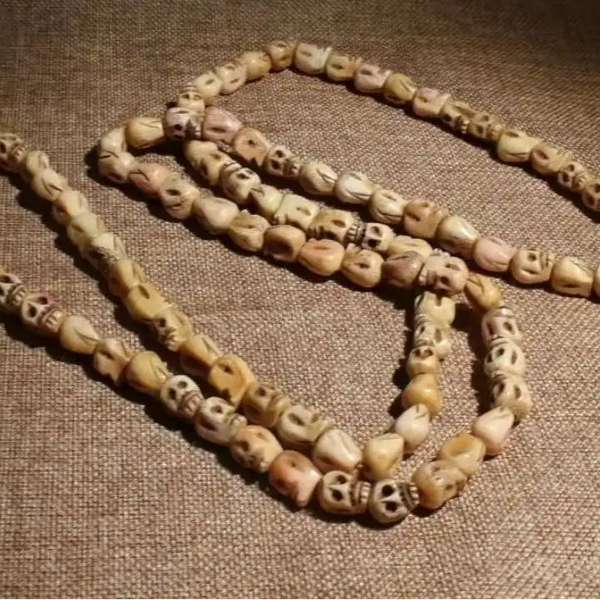 Tibetan Yak Bone Skull Mala-ToShay.org