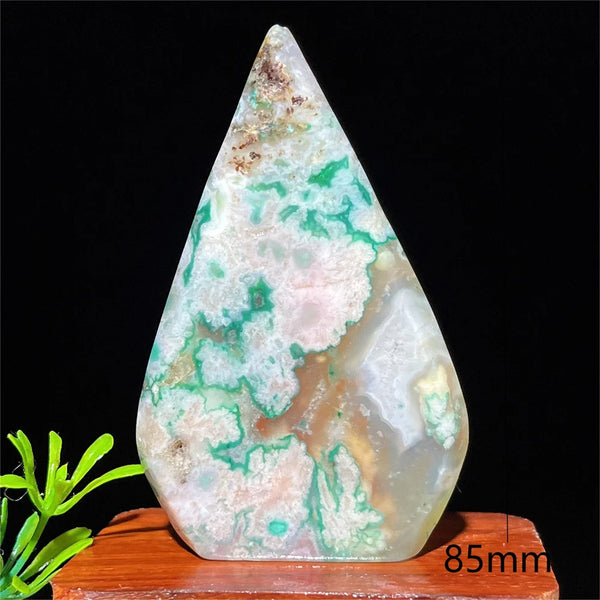 Green Flower Agate Flame-ToShay.org