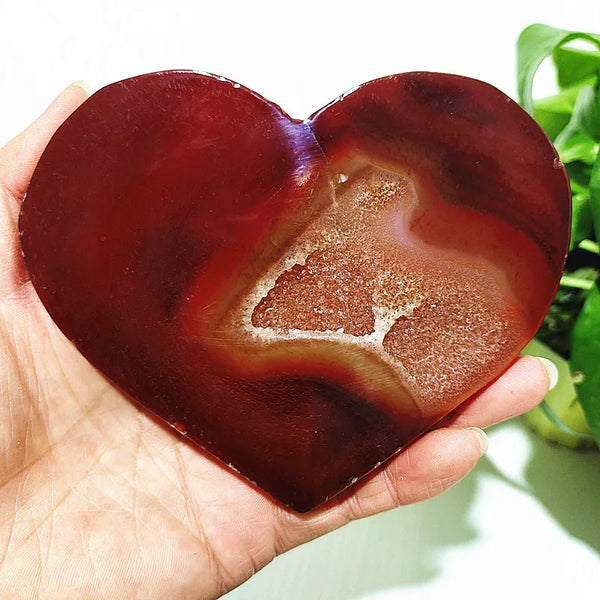 Red Agate Geode Heart-ToShay.org