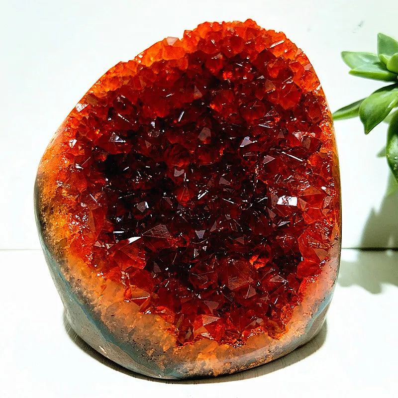 Orange Citrine Geode Cluster-ToShay.org