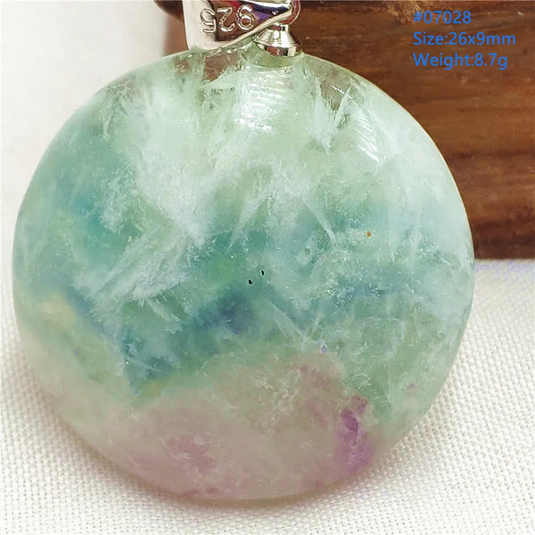 Green Feather Fluorite Pendant-ToShay.org