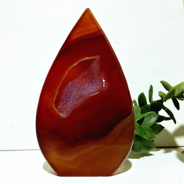 Red Agate Druzy Torch-ToShay.org