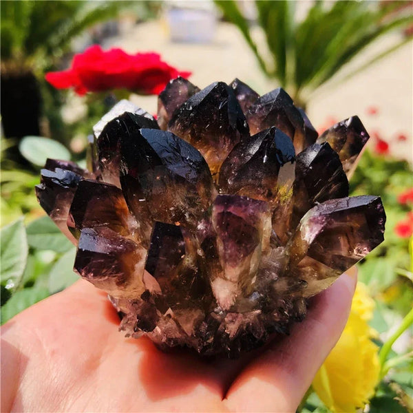 Yellow Citrine Crystal Cluster-ToShay.org