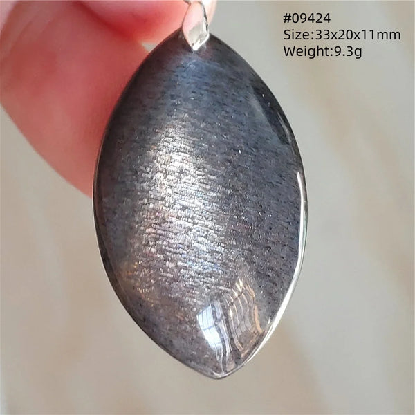 Black Moonstone Sunstone Pendant-ToShay.org