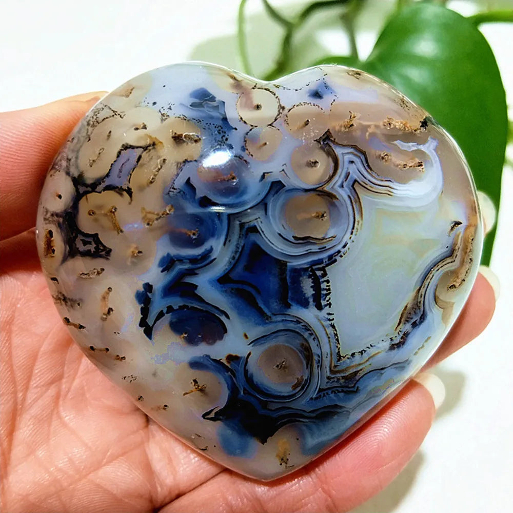 Yellow Moss Agate Heart-ToShay.org