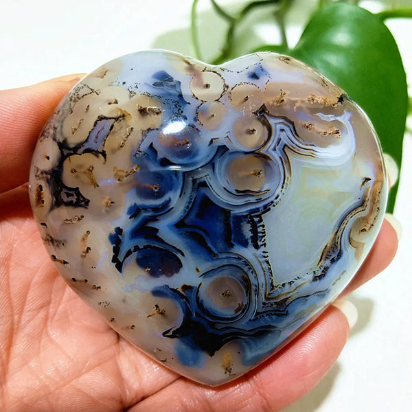 Yellow Moss Agate Heart-ToShay.org