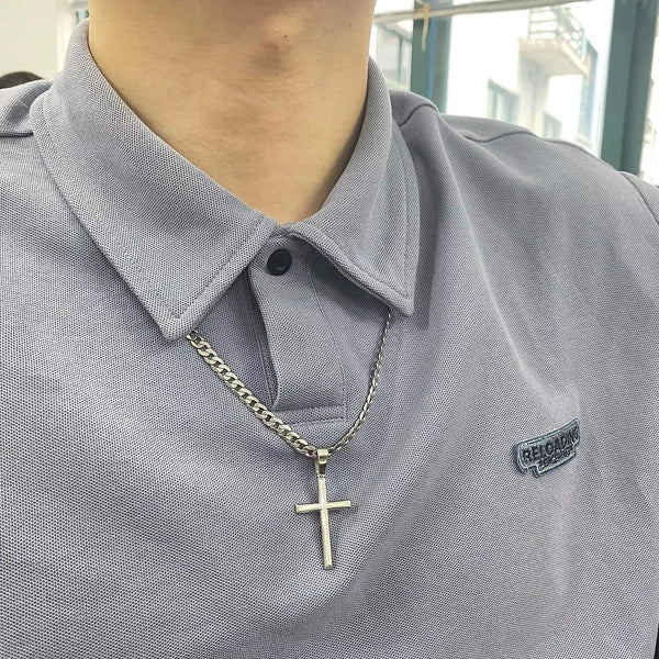 Silver Cross Necklace-ToShay.org