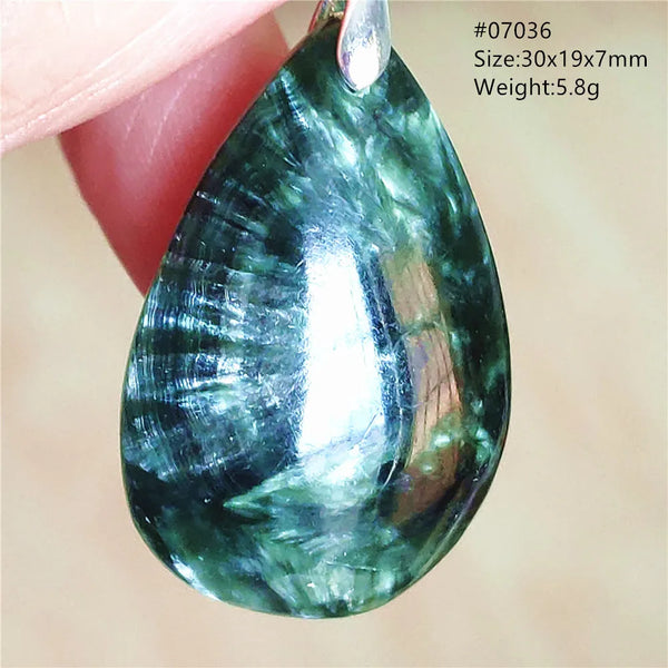 Green Seraphinite Pendant-ToShay.org