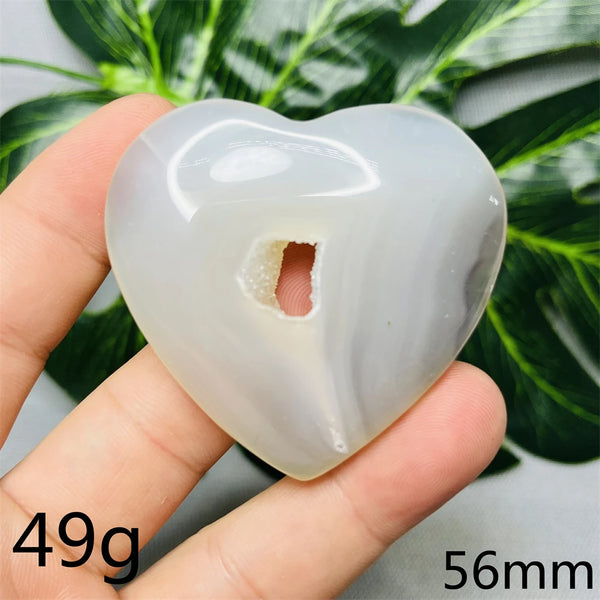 Grey Agate Geodo Heart-ToShay.org