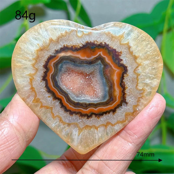 Orange Carnelian Druzy Heart-ToShay.org