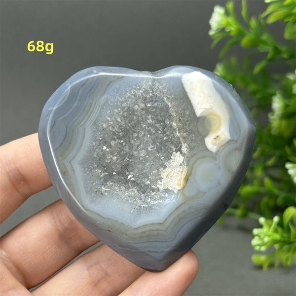 Grey Agate Geode Heart-ToShay.org
