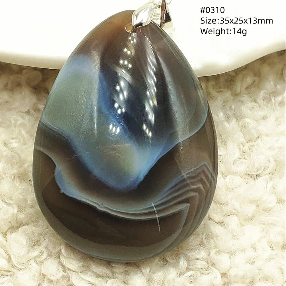 Grey Brown Agate Pendant-ToShay.org