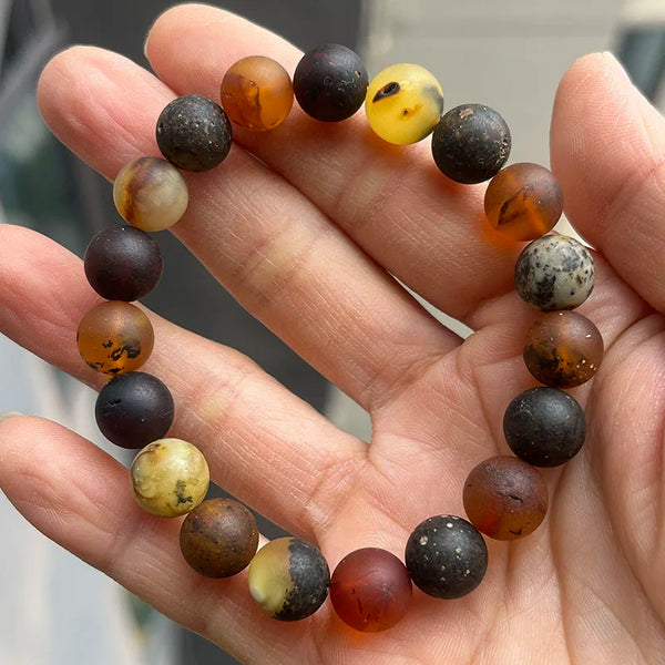 Yellow Amber Bead Bracelets-ToShay.org