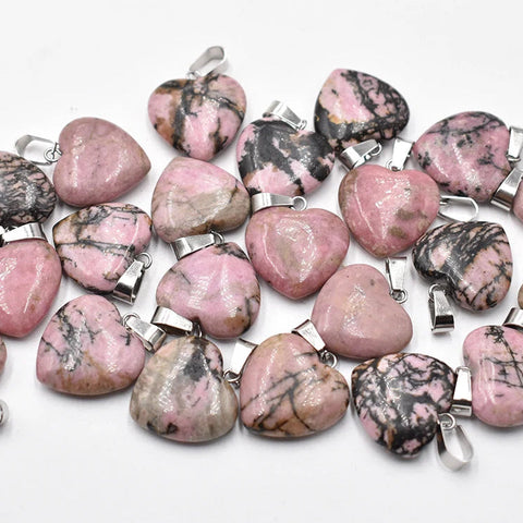 Pink Rhodochrosite Pendants-ToShay.org