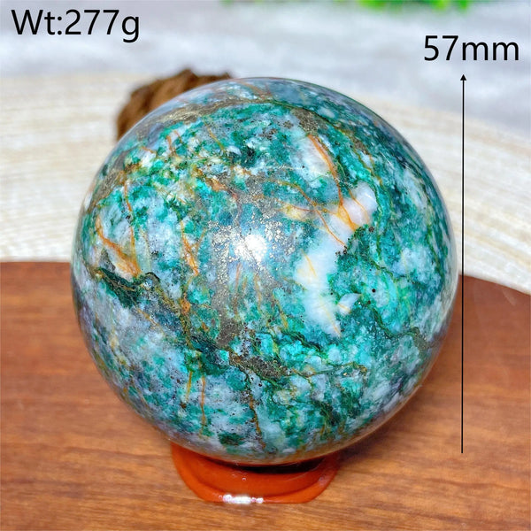 Green Jasper Pyrite Ball-ToShay.org
