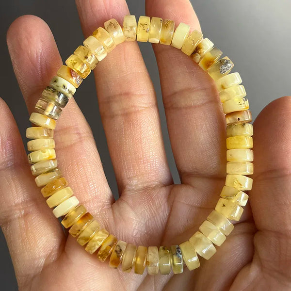 Yellow Amber Bead Bracelets-ToShay.org