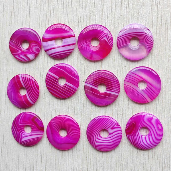 Mixed Stripe Onyx Donut Beads-ToShay.org