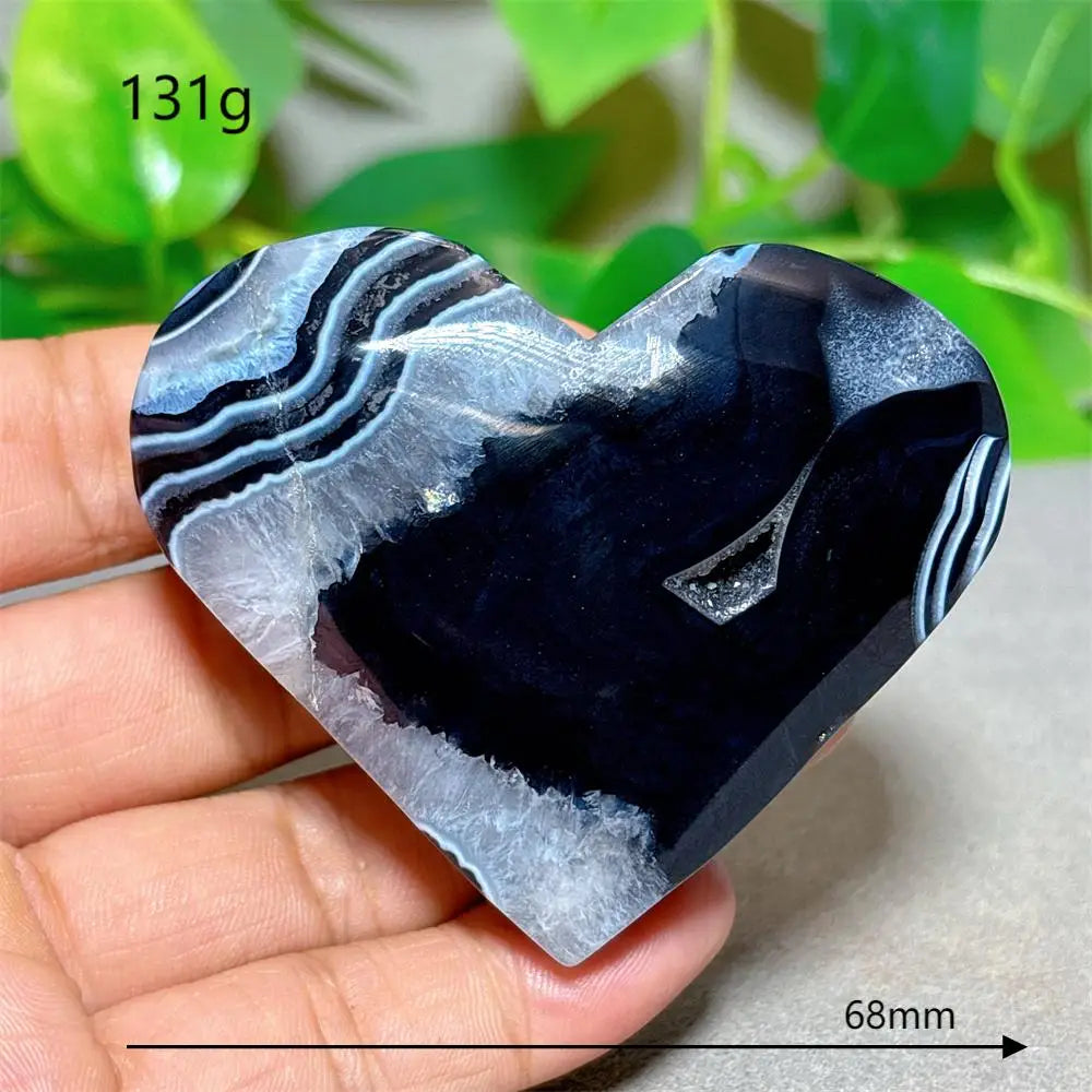 Black Silk Agate Heart-ToShay.org