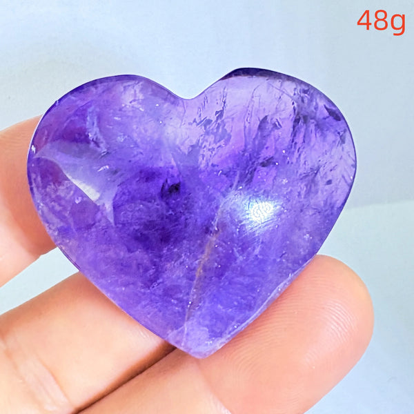 Purple Amethyst Hearts-ToShay.org