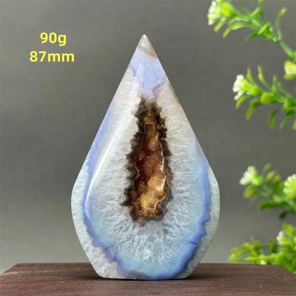 Blue Agate Geode Torch-ToShay.org