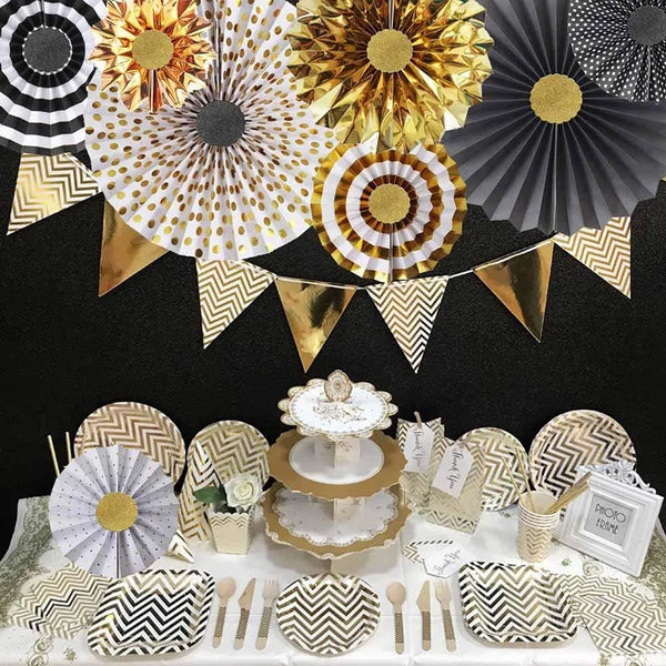 Gold Paper Fans-ToShay.org