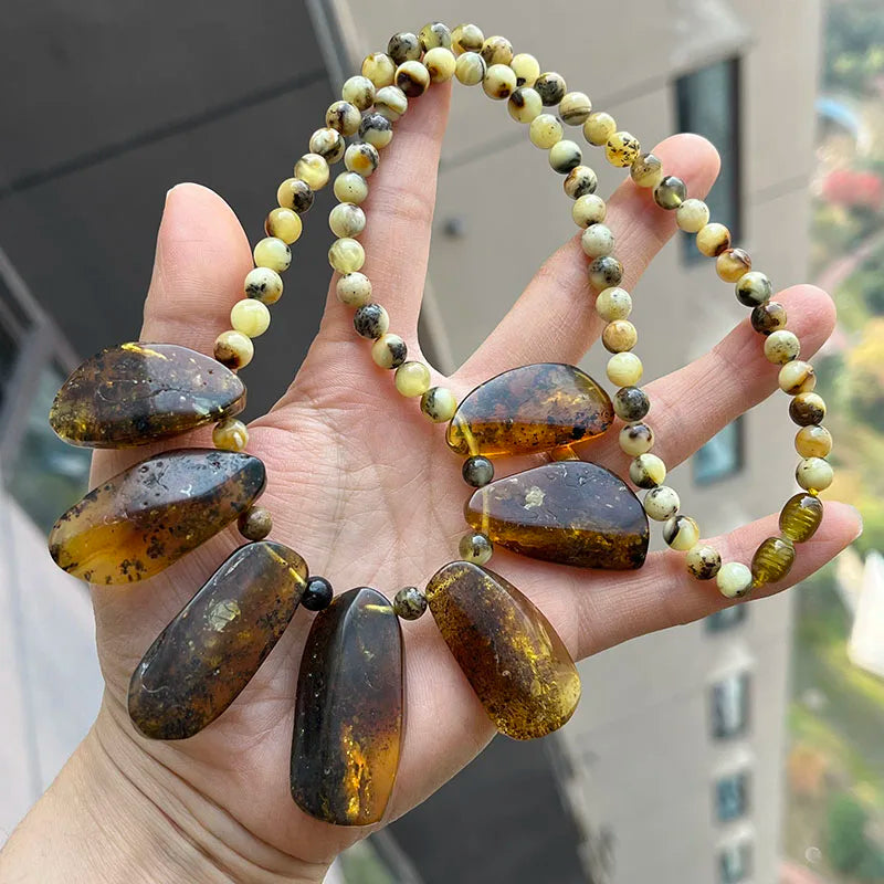 Yellow Amber Necklace-ToShay.org