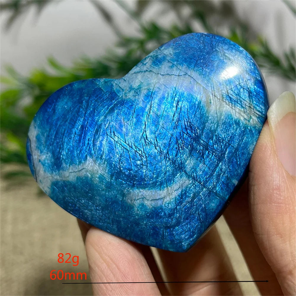 Blue Flash Moonstone Heart-ToShay.org