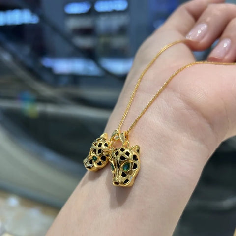 Gold Leopard Head Pendant-ToShay.org