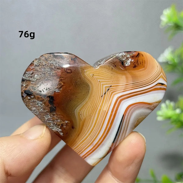 Red Striped Agate Heart-ToShay.org
