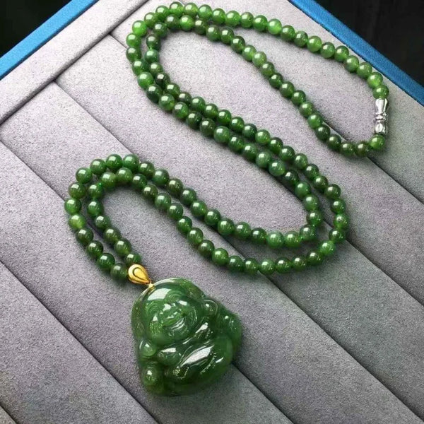 Green Jade Buddha Pendant-ToShay.org
