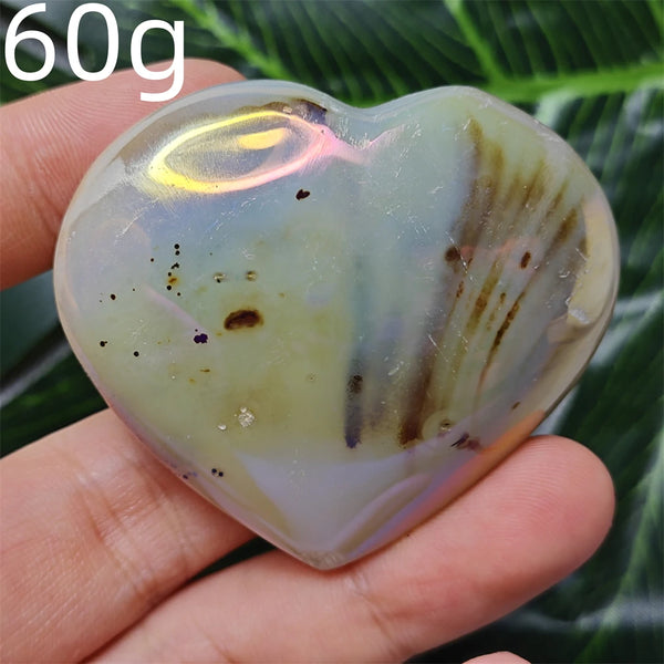 Yellow Tree Agate Heart-ToShay.org