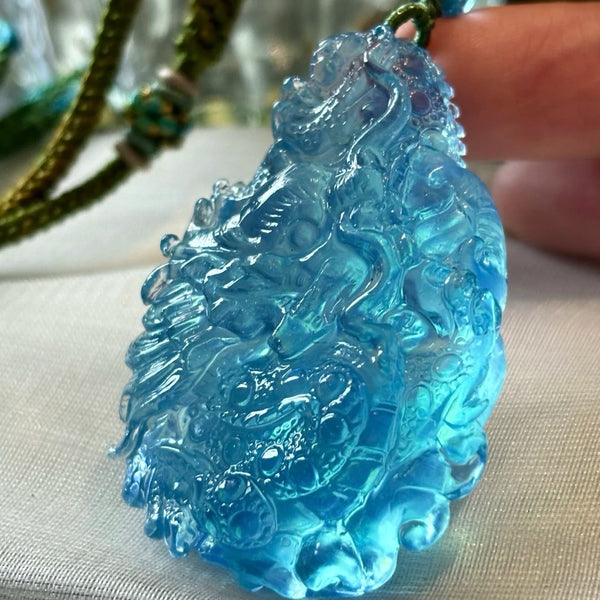 Blue Aquamarine Dragon-ToShay.org