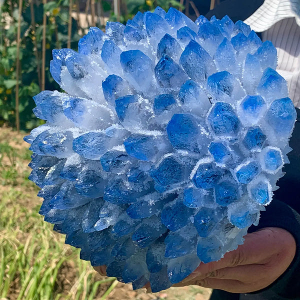 Blue Phantom Quartz Cluster-ToShay.org