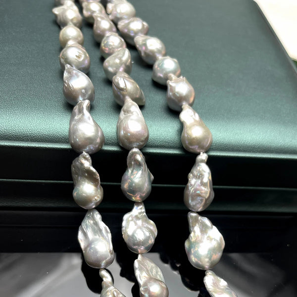 Grey Pearl Fishtail Beads-ToShay.org
