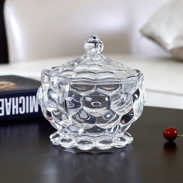 Crystal Glass Candy Jar-ToShay.org