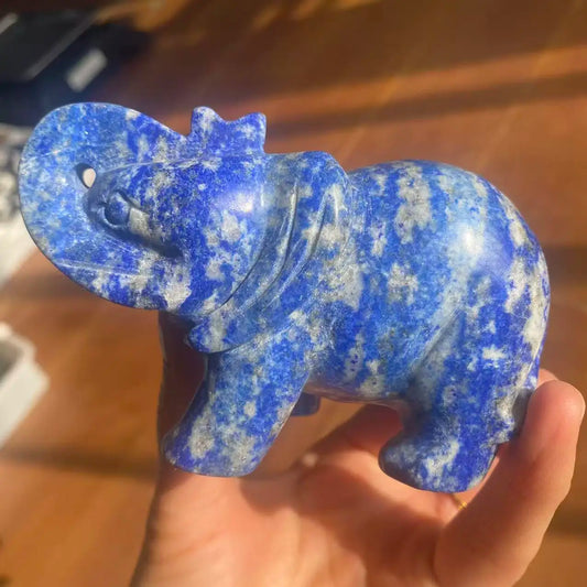 Blue Lapis Lazuli Elephant-ToShay.org