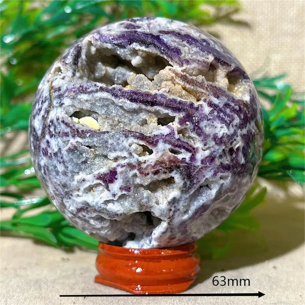 Purple Sphalerite Druzy Ball-ToShay.org