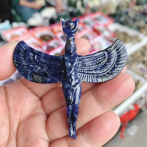 Blue Sodalite Isis Statue-ToShay.org
