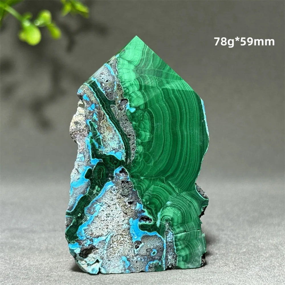 Blue Chrysocolla Malachite Point-ToShay.org