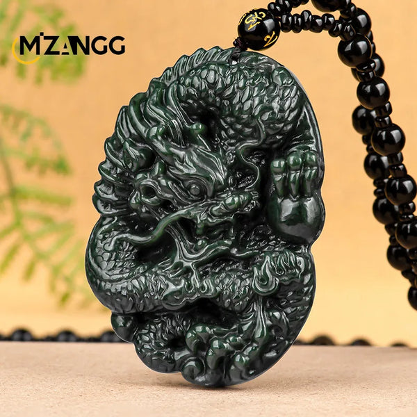 Green Jade Dragon Pendant-ToShay.org