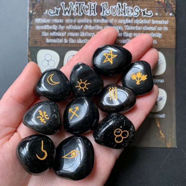Black Obsidian Runes Set-ToShay.org