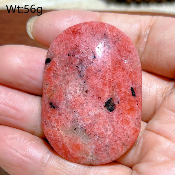Pink Rhodonite Palm Stone-ToShay.org