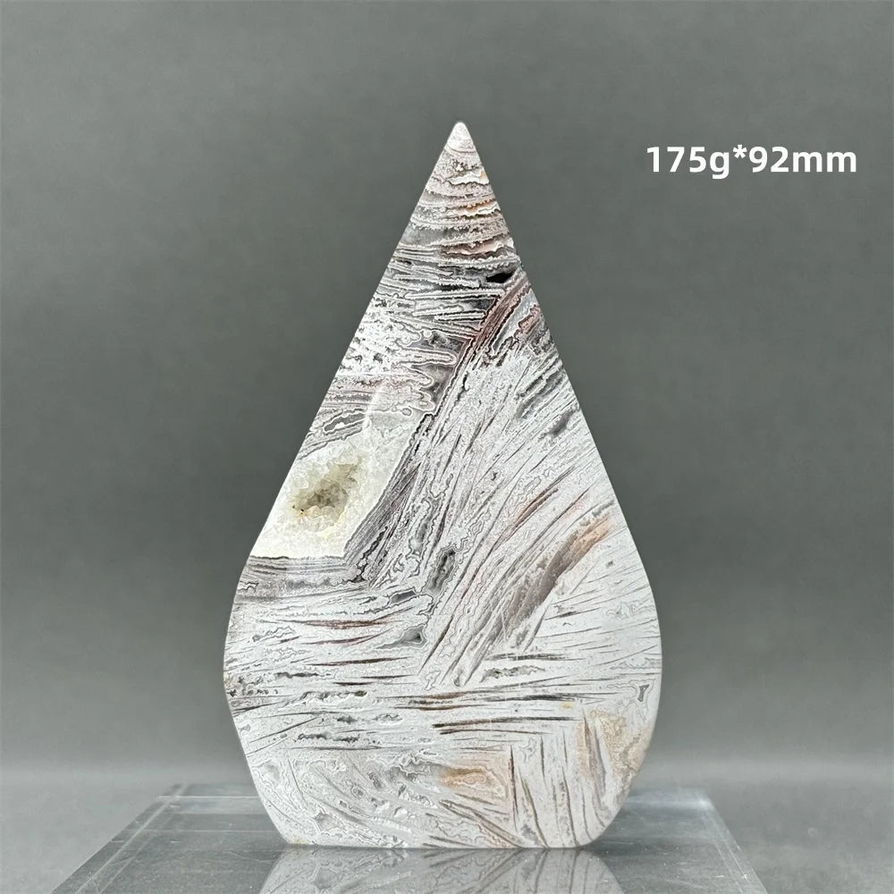 White Lace Agate Torch-ToShay.org