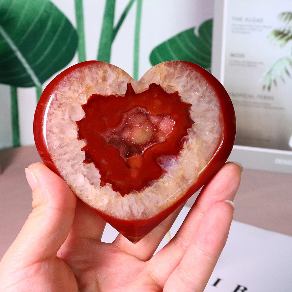 Red Agate Druzy Heart-ToShay.org