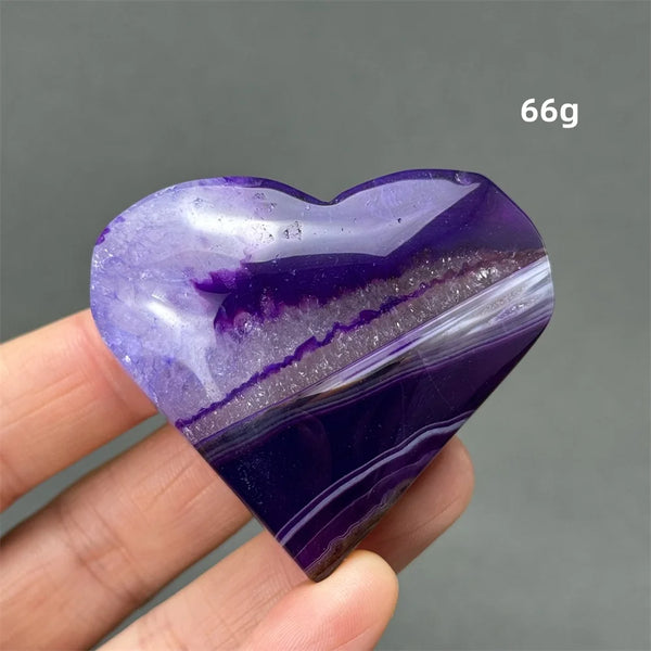 Purple Agate Heart-ToShay.org