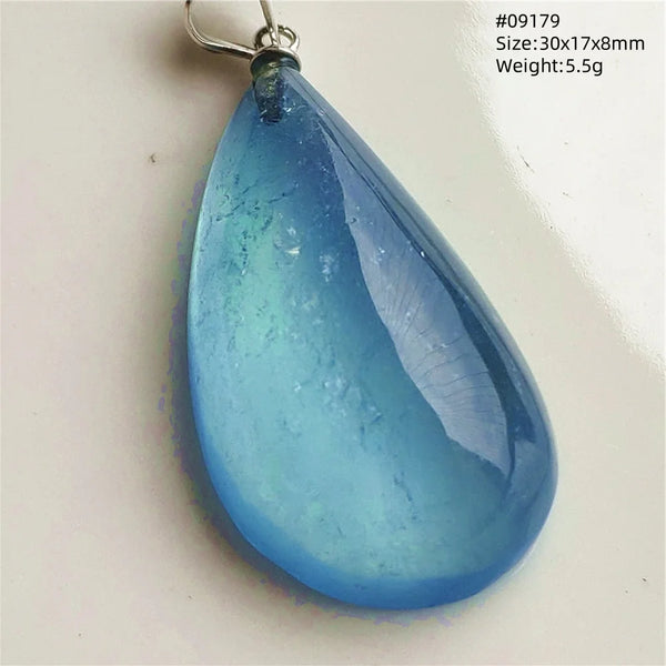 Blue Aquamarine Quartz Pendant-ToShay.org