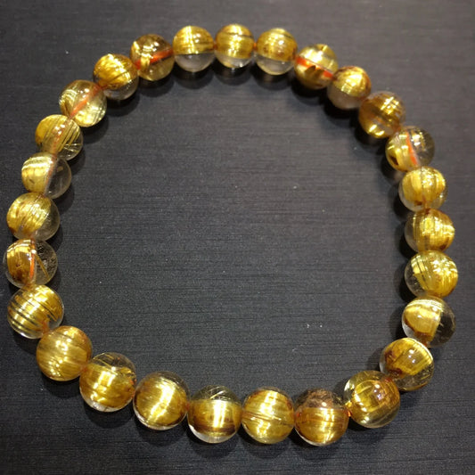 Gold Rutilated Quartz Bracelet-ToShay.org