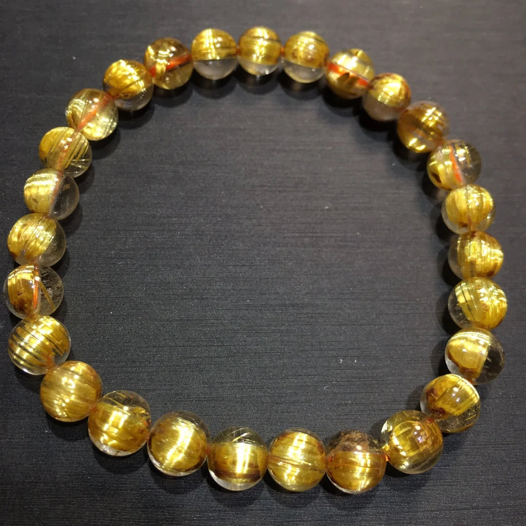 Gold Rutilated Quartz Bracelet-ToShay.org