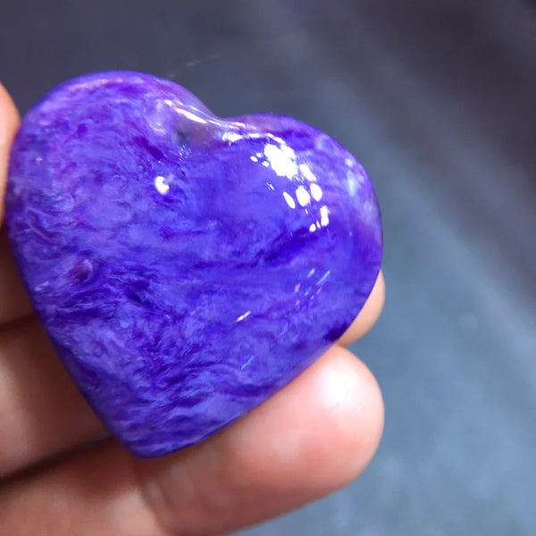 Purple Charoite Heart-ToShay.org
